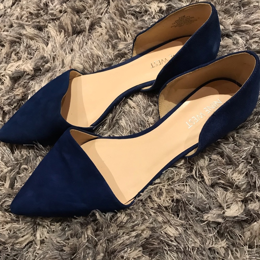 Nine West, blue flats